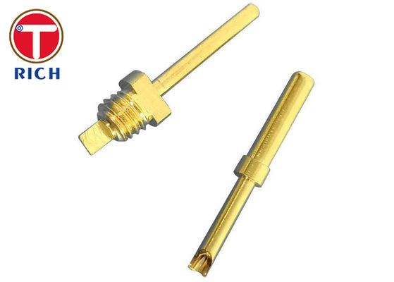 Custom CNC Brass Parts Connector Punching Female Hole Copper Pin