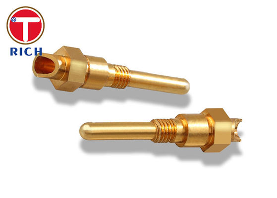 OEM CNC Brass Parts For Copper Fiber Optic AC / DC Pin Metal Processing
