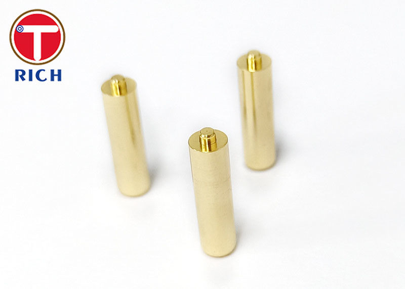 Custom CNC Brass Parts Painting Copper Pin Crown Spring Connector