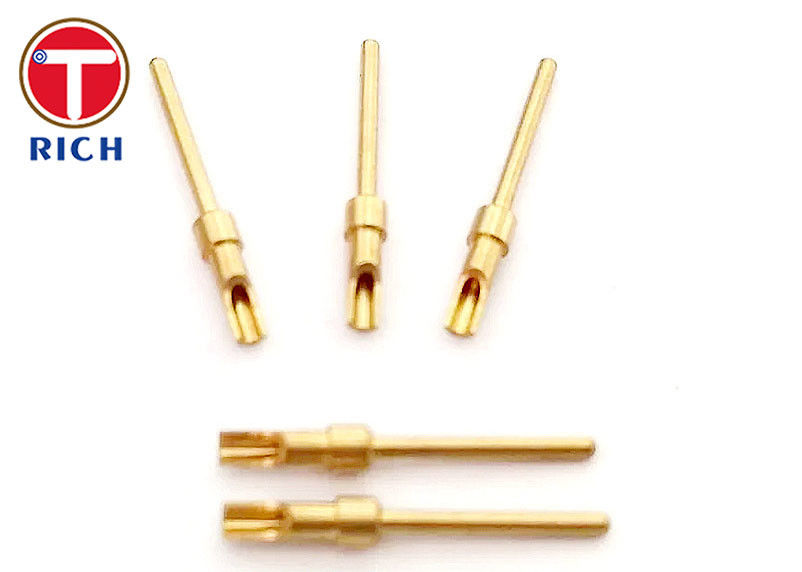 Custom CNC Brass Parts Connector Punching Female Hole Copper Pin