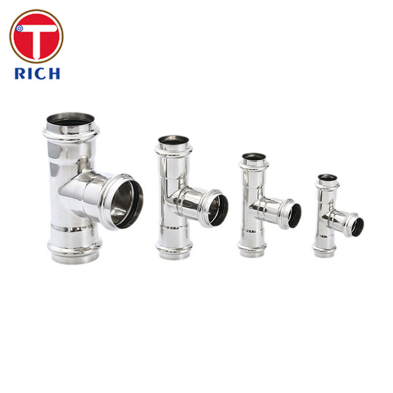 304 Stainless Steel Equal Tee CNC Machining Compression Pipe Fittings