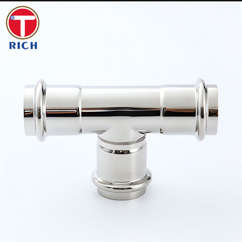 304 Stainless Steel Equal Tee CNC Machining Compression Pipe Fittings