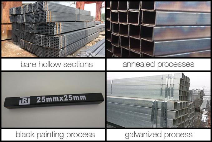 Carbon Welded Black Rectangular Steel Tubing EN10219 ASTM / DIN Standard